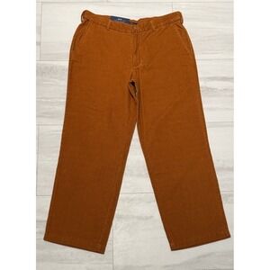 Croft & Barrow Classic Fit Corduroy Pants Stretch Waist Band Rust 386wx49L NWT